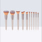 10 pc makeup brush set with makeup bag