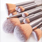 10 pc makeup brush set with makeup bag